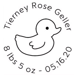 Tierney Birth Announcement Stamp