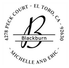 Blackburn Address Stamp