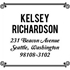 Kelsey Address Stamp