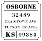 Picture of Extra Stamp Plate - Osborne Address Stamp