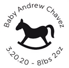 Picture of Extra Stamp Plate - Andrew Birth Announcement Stamp