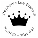 Picture of Extra Stamp Plate - Stephanie Birth Announcement Stamp