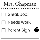 Picture of Extra Stamp Plate - Chapman Teacher Stamp