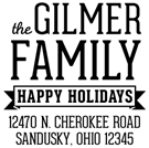 Gilmer Holiday Stamp