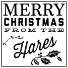 Hares Holiday Stamp
