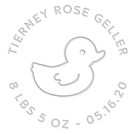 Picture of Extra Embosser Die - Tierney Birth Announcement Embosser