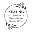 Keating Address Stamp