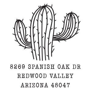 Cactus Address Stamp