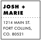Picture of Extra Stamp Plate - Josh Address Stamp